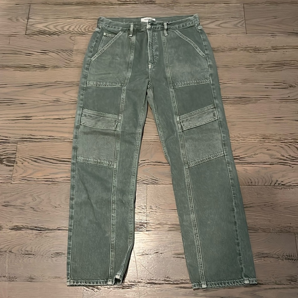 NWT Agolde Green Straight Leg Jeans